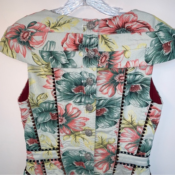 Byron Lars Beauty Mark Floral Brocade Garden Sheath Dress 6 Petite - Picture 12 of 16